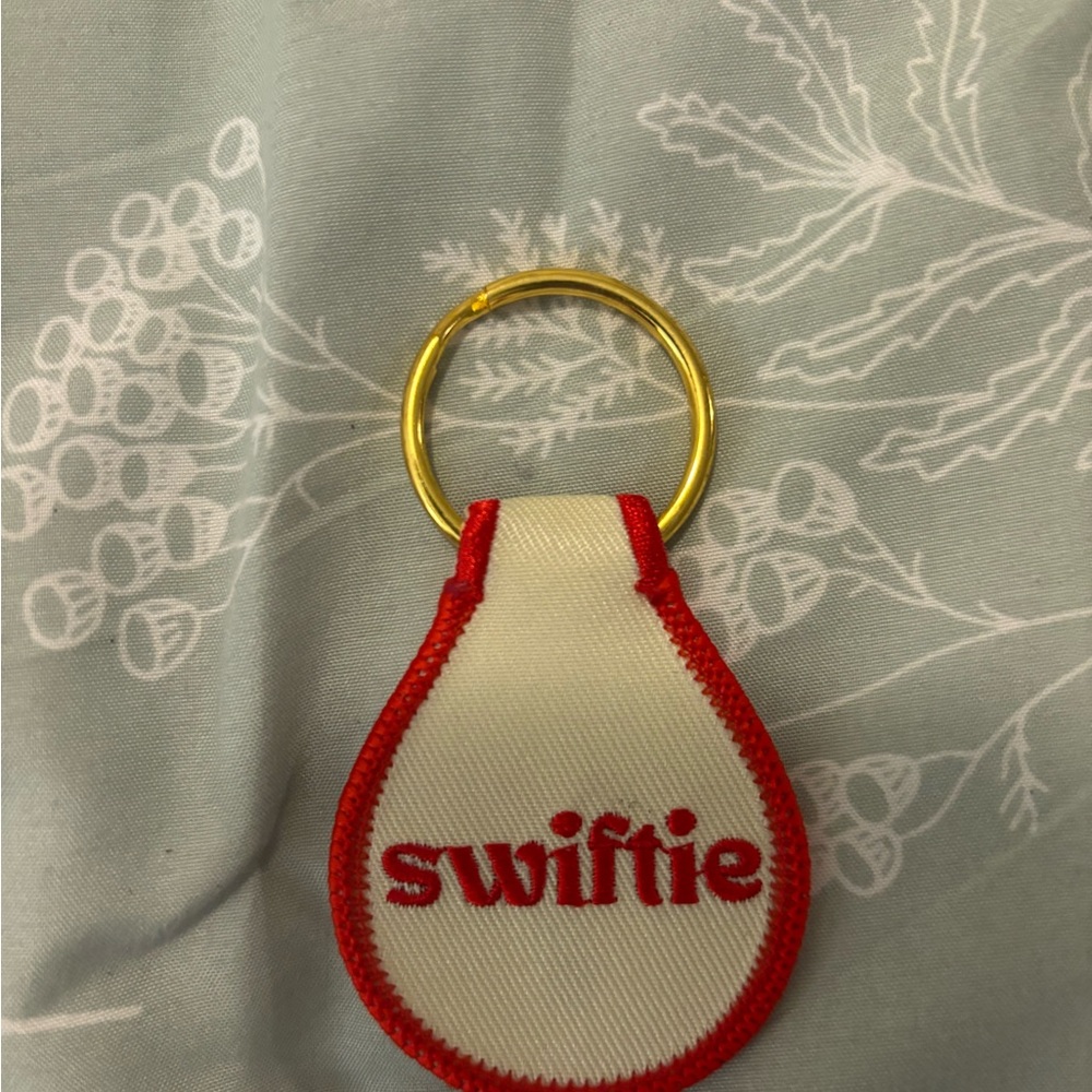 Swiftie Keychain with Red Trim